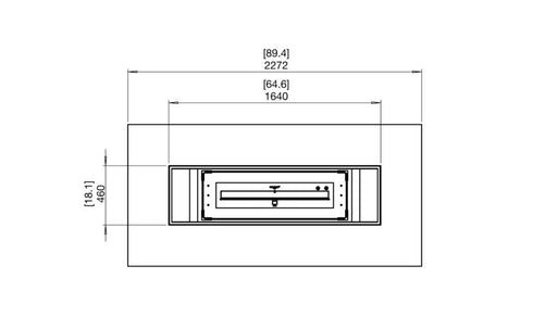 Ecosmart Fire Gin 90 (Bar) Fire Pit Table - Graphite Finish / Stainless Steel Burner - ESF.O.GIN.90.B.GH